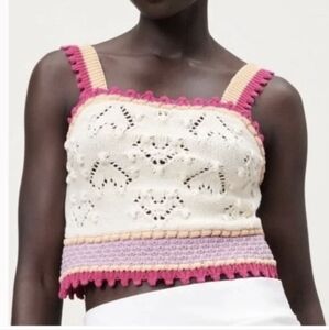 Zara Strappy Crochet Top